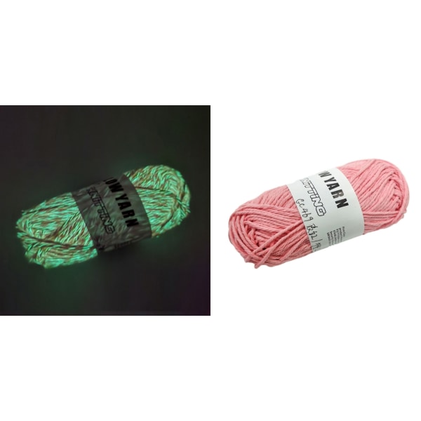 Lysande garn, 1 st polyestergarn Glow in the Dark för virkning, 45 yards stickgarn DIY Hantverk Yards for Arts 3