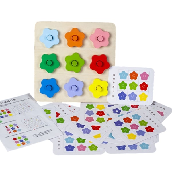 Barn färgsorteringsleksak Tidig pedagogisk leksak Staplingsleksak Hand-ögakoordination Träningsleksak för barn Skollek
