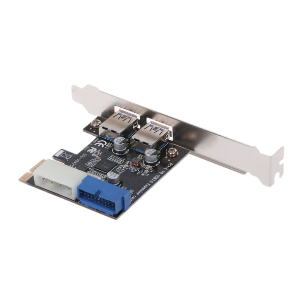 PCI för Express Extender till Intern 2 Port 19Pin Header PCI för Express USB 3.0 Expansionskort Adapter 5Gbps Överföring R