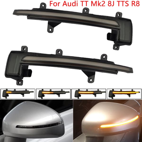 Scroll LED Dynamisk Blinkers Ljus För AudiTT TTS MK2 Backspegel Blinkers