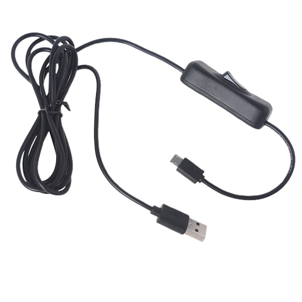 Lett å bruke Sikker Svart USB til Micro USB Ladekabel med Bryter 2 Meter Praktisk for å Kontrollere Ulike Enheter