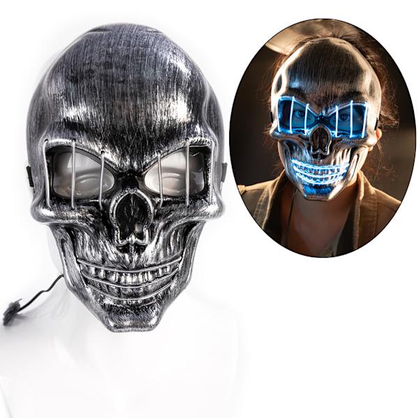 LED Glödande Masker Skull Shape Ljusmask Dansfester Bar Dance Mask PP Masker