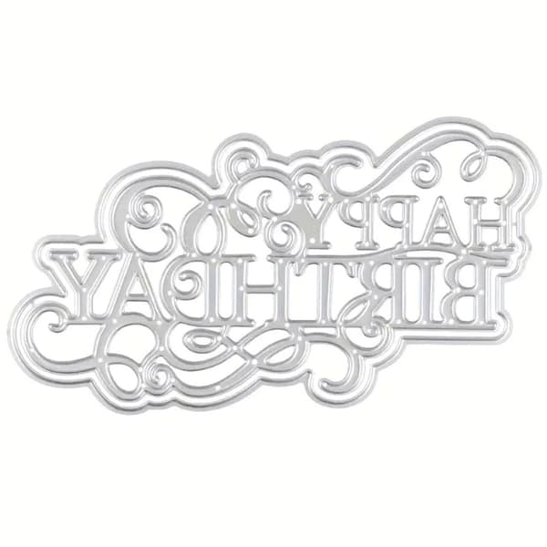 Födelsedagsbrev Präglingsstans Kolstål Skärformar för Scrapbooking