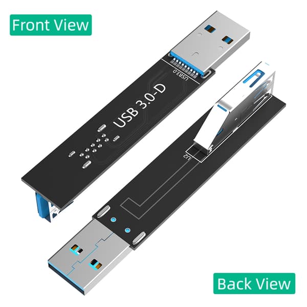 USB3.0 D Förlängningskort Hane till Hona Adapter För Effektiv PC-Anslutning