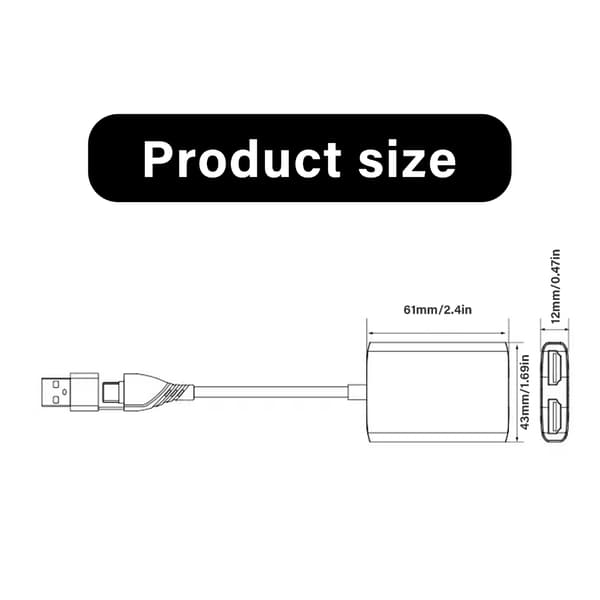 Computer USB til Dobbelt Skærm Adapter til HDTV-kompatibel Konverter 1080P