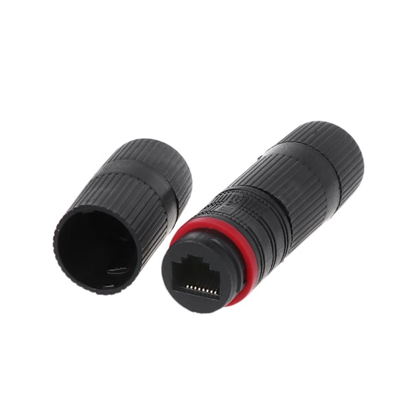 Vattentät RJ45 Connector Kabel Nätverk Dubbel för Head Adapter Coupler Extensio
