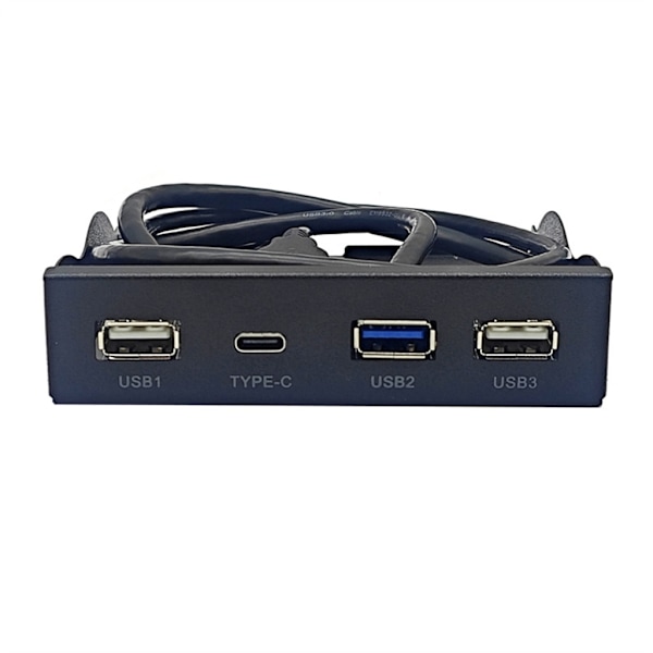 USB 3.2 Type C Frontpanel med 3,5 mm hovedtelefonstik Udvidelsesfrontpanel