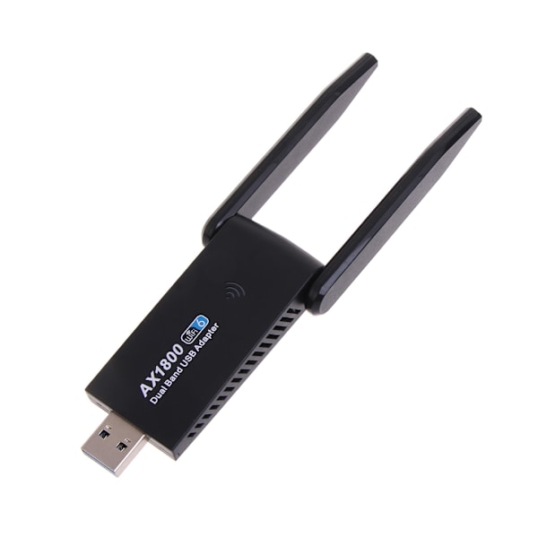 1800M USB WIFI 6 Adapter Dubbel Antenn Nätverkskort AX1800 Dual-Band 2,4/5Gh WiFi Adapter WIFI6 för PC Laptop Tablets