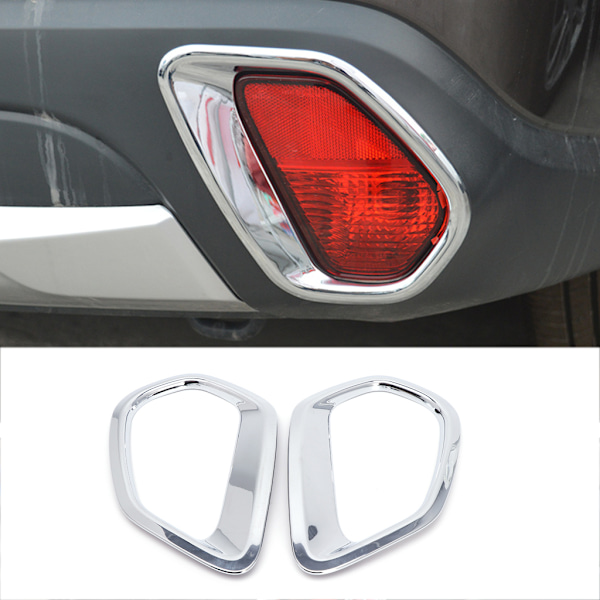 2 st Krom Bil Bakre Dimljus Lamp Skydd Trim För Mitsubishi Outlander 20