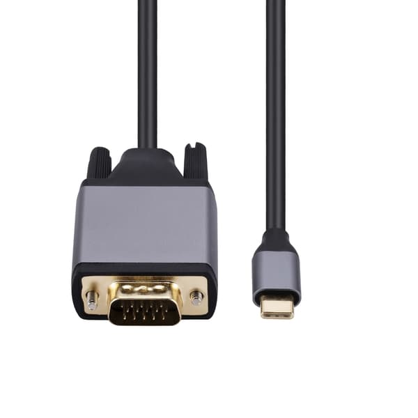 Metal Type C til VGA Konverter Type C til VGA Han Adapter 180cm Kabel