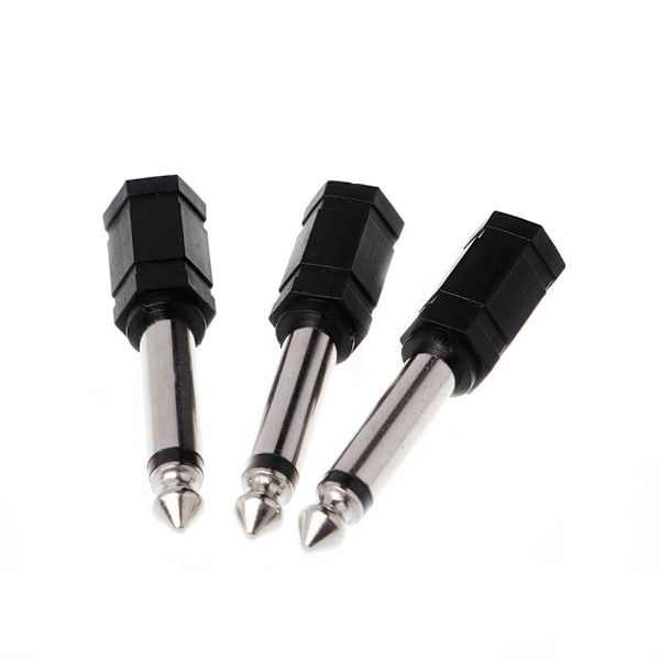 3 stk. 6,35 mm 1/4 \" Mono Stik til 1/8 \" 3,5 mm Jack Hun Lyd Konverter Adapter