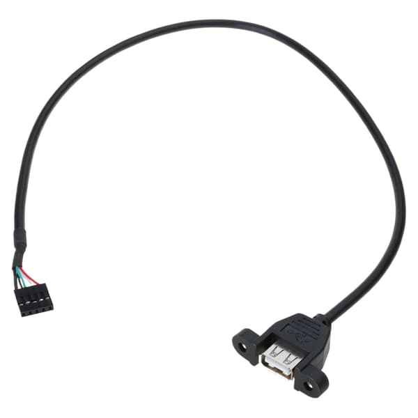 USB2.0 Hunn til Hovedkort 5Pin Header Kabeladapter med Skruepanel