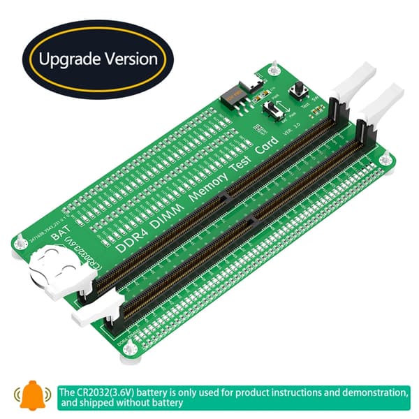 DDR4 DIMM Minnetester med Lange Låser LED-indikator for Stasjonær Datamaskin