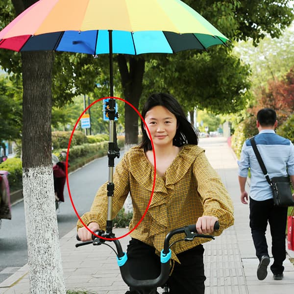 Teleskopiskt cykelparaplyställhållare fällbart rullstolsfäste