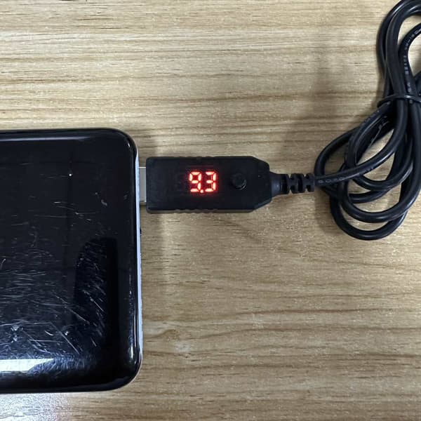 QC3.0 USB/Type C PD til 5V-12V justerbart Step Up-kabel Strømkabel 1m