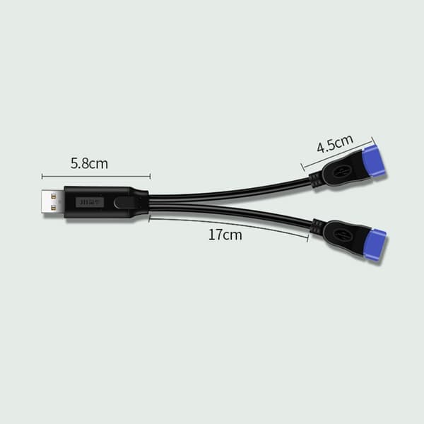 Dobbel Port USB Splitterkabel for Samtidig Lading og Dataoverføring
