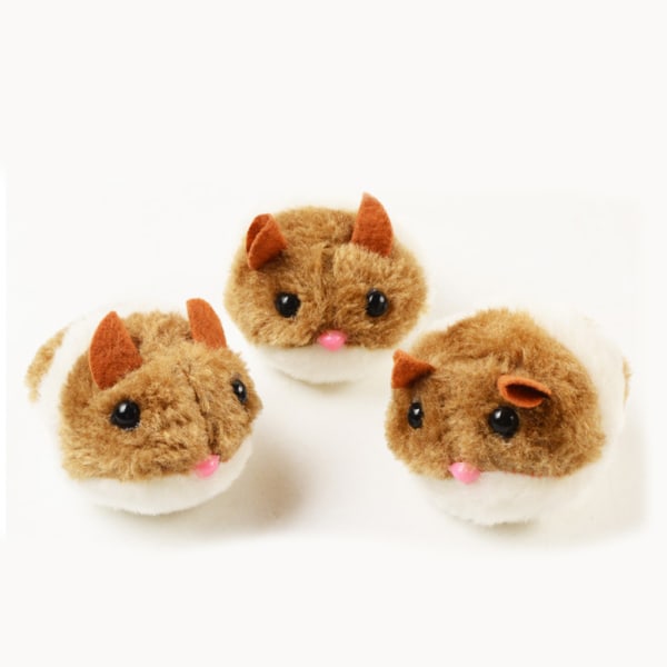Dragsnöre Mus Vibrerande rörlig interaktiv leksak Fluffiga plyschmöss för katter