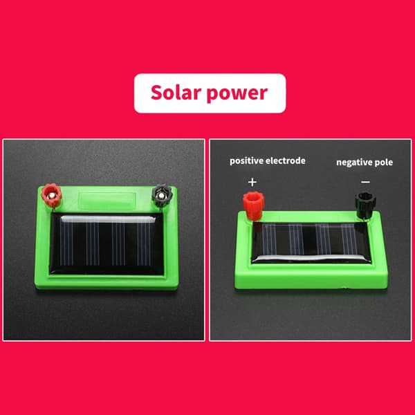 Fysikkeksperimentsett Solcellebatteri Fotovoltaisk Panelutstyr STEM-leke