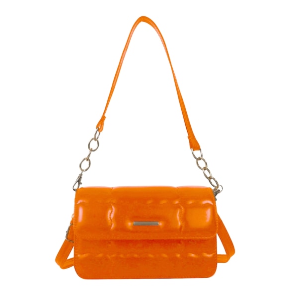 Dam PU Läder Crossbody Väska Mode Axelväska Liten Fyrkantig Handväska Enkel Messenger Väska Solid Underarmsväska Ins