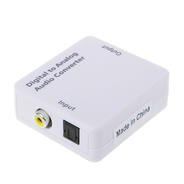 TV Optisk SPDIF/Koaxial Digital till Analog o Konverter Hörlursutgång RCA L/R