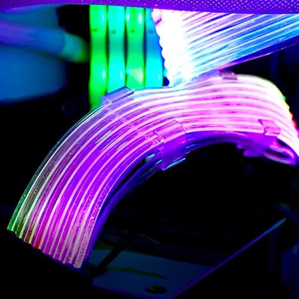 PC- case- PSU-förlängning RGB-kabel 24Pin PCI-E GPU 8PinX2,8PinX3 Neon-Color Line ARGB Streamer- Transfer Adapter 5V3Pin Black 24p