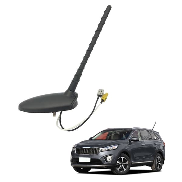 Universell bilantennebase med signalforsterker, multifunksjonell bilantennebase