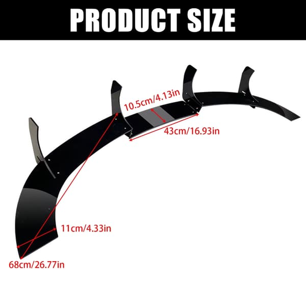 Bil Bakre Støtfanger Diffuser Spoiler Splitter Auto Trim for Golf MK5 2005-2009