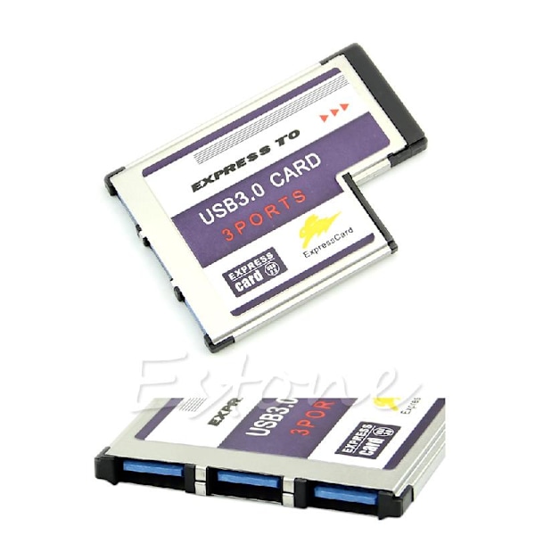 54mm Express Card 3 Port USB 3.0 -sovitin Expresscard kannettavalle FL1100-sirulla