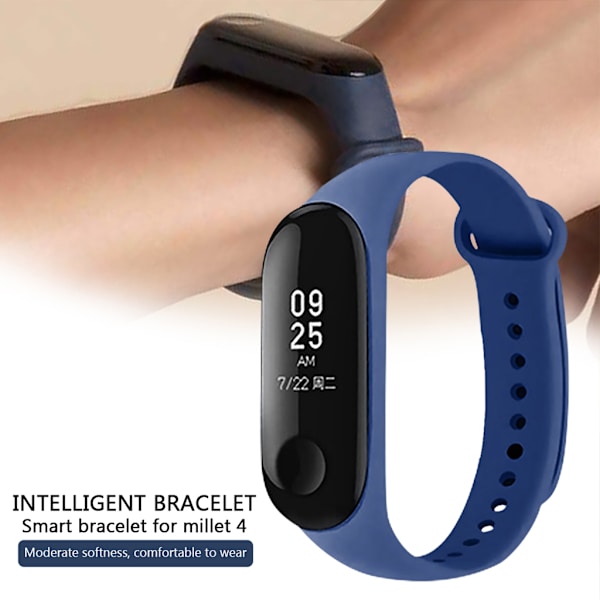 Silikarem Lämplig för Xiao mi Mi Band 4 3 Vattentätt armband Hållbar för Smart Watch Modeband Bälte Sport handled