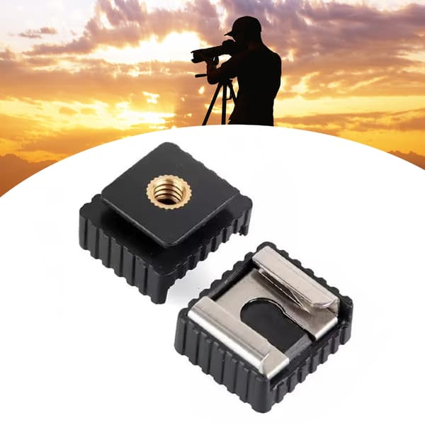 2 stk. Flash Hot Shoe Mount Adapter Flash Cold Hot Shoe Bracket Mount Adapter
