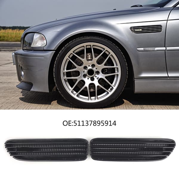 Utvendig Side Grill Ventil Ramme Frontfanger Beskyttelsesskall For E46 51137895914