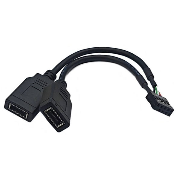 USB2.0 9-Pin hun-adapter til dobbelt Type E-kabel med front Type C-port
