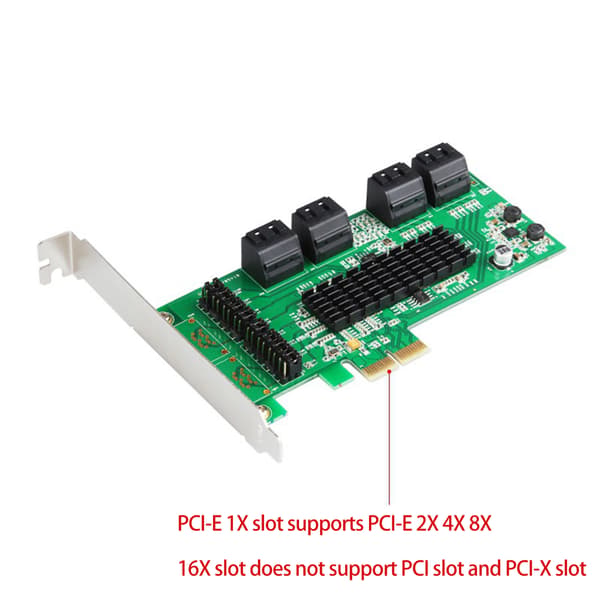8 Port PCIE Sata Udvidelseskort PCIE til Sata 3 Controller 6Gbps SSD Kort til PC