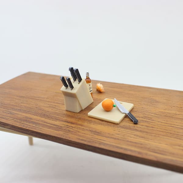 Mini Cook Skärverktyg Modeller Samlarobjekt Dockhus Möbler 1/12 Skala