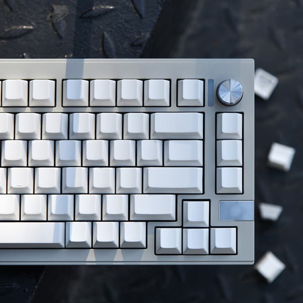 CherryHeight Keycaps PBT for 137Keys Keyboard Minimalistisk Hvit Blank Keycap