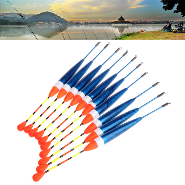 10 st karpfiskeflottor set boj bobber stick för fiskredskap vertikal 10# 0.6