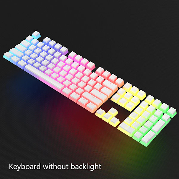 104 Tangenter Pudding Keycaps OEM Profil Dubbelgjuten PBT Bakgrundsbelysta Tangenter för Mekaniskt Gaming Tangentbord Cherry Mx Switch