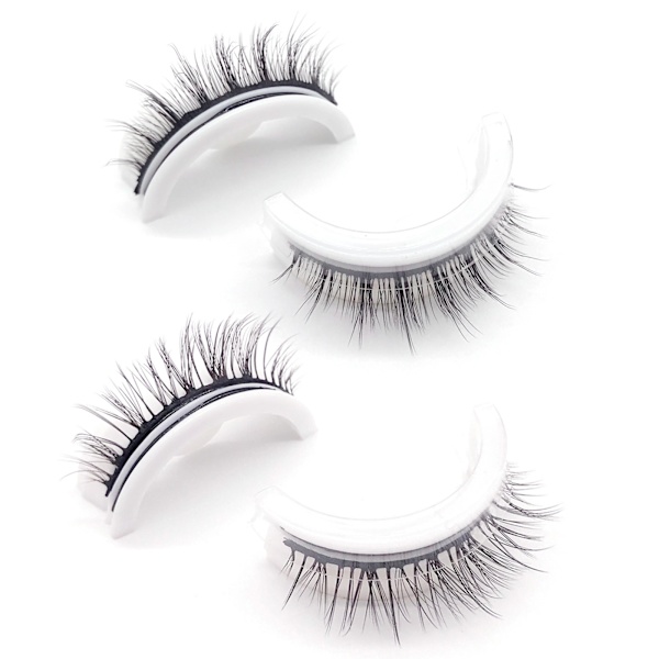 Återanvändbara Självhäftande Ögonfransar Inget Lim eller Eyeliner Behövs, Lätta Att Applicera 3s Att Sätta På, Vattentäta Stabila Falska Ögonfransar