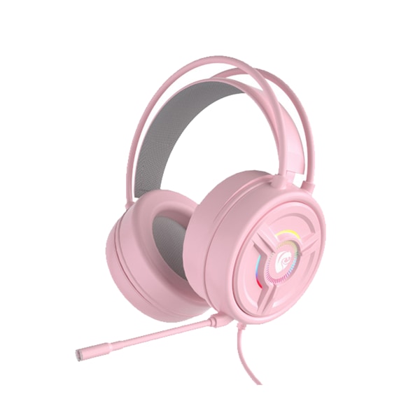 Modespelhörlurar Over-Ear-headset med mjukt minne Hörselkåpa Bas Surround Present till make pojkvän Pink