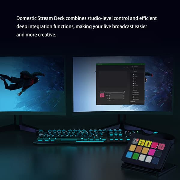 LCD Tastatur Dynamiske Ikoner Makro Pad til Multitasking Skabere PC Kompatibel