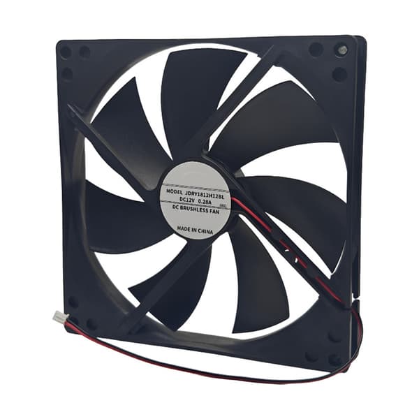 12V 180mm Computer Køleventilator 53CFM Luftstrøm Tynd 25mm XH2.54mm Stik Til Ventilationssystemer