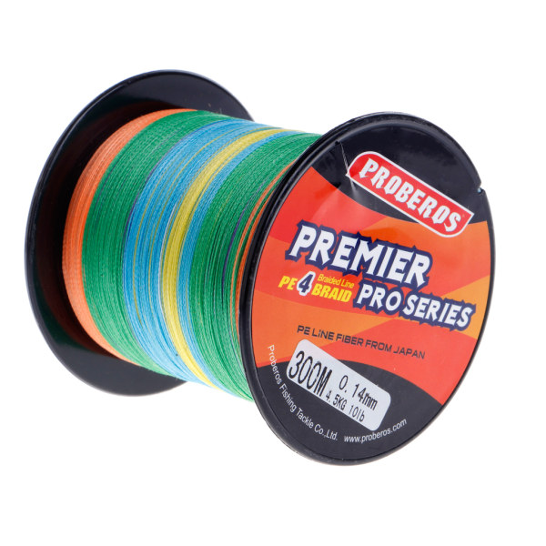 300M superstark PE multifilament flätad fiskelina 4 strängar sladd 6LB-100LB Color