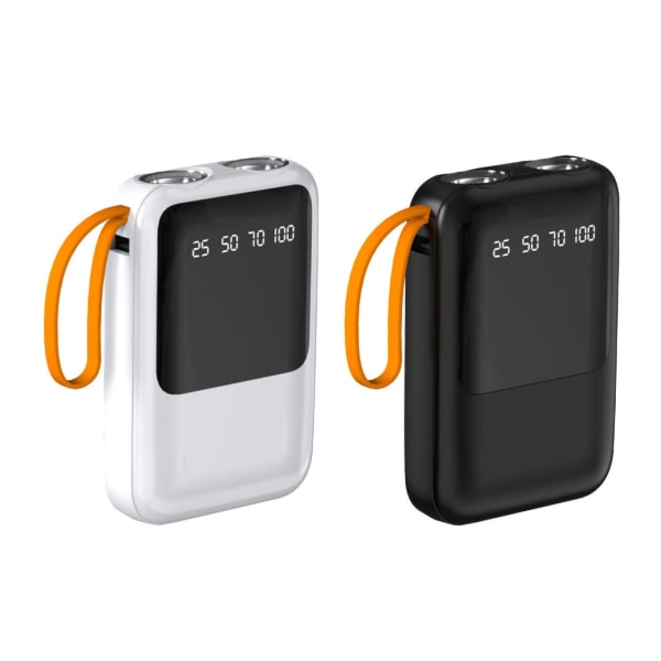 DIY Power Bank Case 3x18650 Batterihållare Box Digital Display Skärm LED Ficklampa Funktion Typ C/Micro Output White