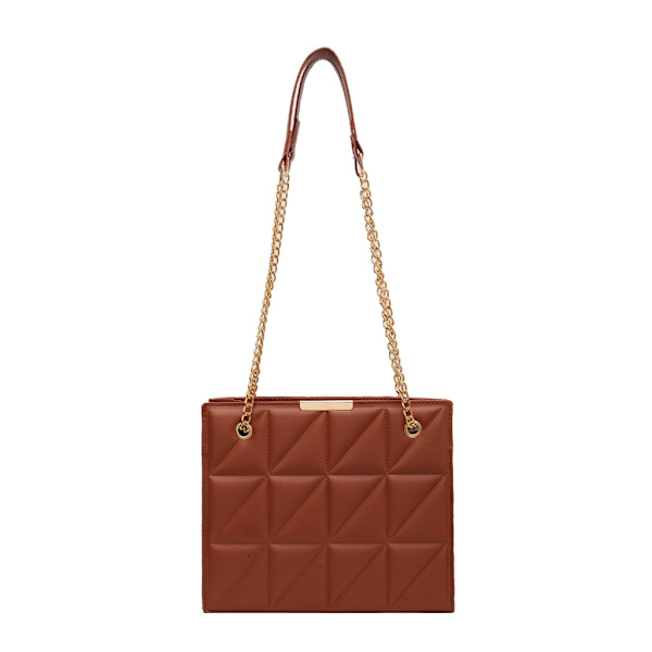 Dame Kjede Skulderveske Stor Kapasitet Crossbody Veske Kvinnelig Messenger Bag Jenter PU Lær Tote Bag Shopping Date Veske