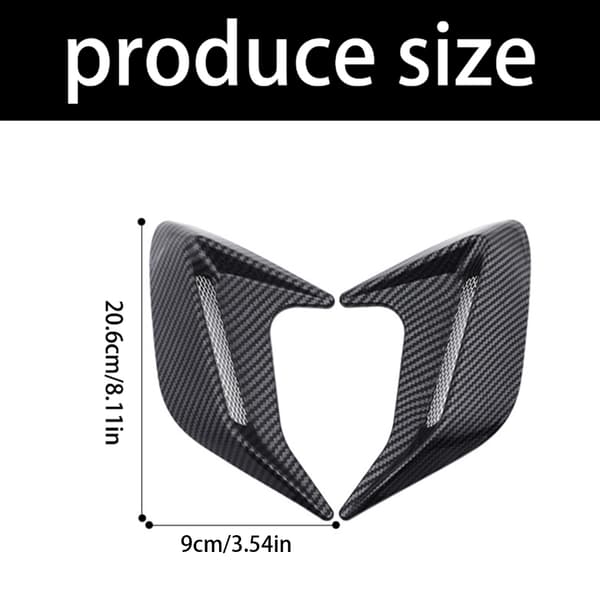 Peels Stick ABS Side Vent Mærkater Universal Auto Tilbehør Dekoration Trim Silver