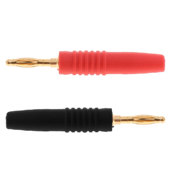 10st 2mm trådkabel lödtyp hane banankontakt jackkontakt musikhögtalarkabel stiftadapter