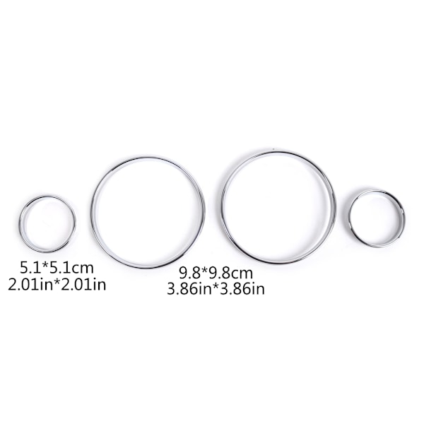 Krom Mätare Instrumentbräda Urtavla Ringar Ram Trim Hastighetsmätare för E39 E38 E53