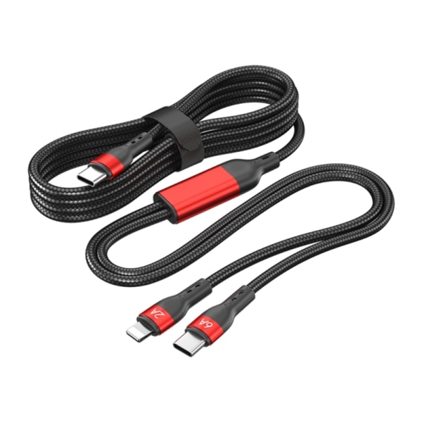 Multi USB C/ USB splitterkabel 2 i 1 snabbladdningssladd med Type-C-port för telefoner Tabletter 1,5 m Type C input