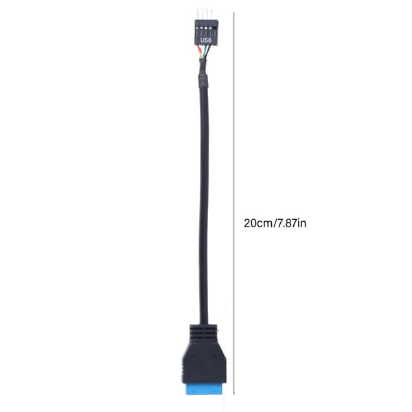 USB 3.0 20-pin header hun til USB 2.0 9-pin han adaptere konvertere kabel