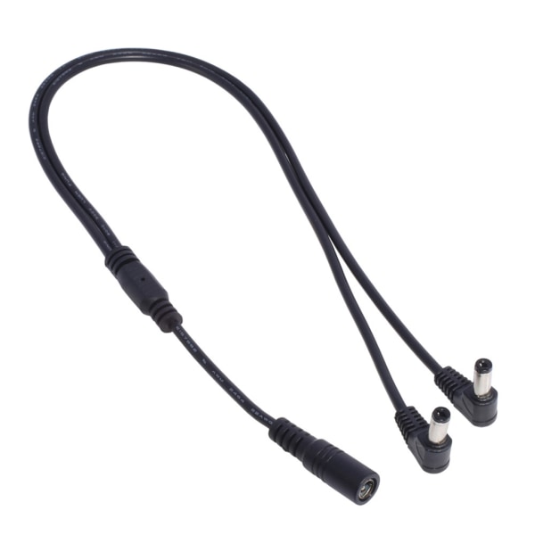 Power 1 hona till 2 vinklad hanvägsdelare Adapter Anslutning Pluggkabel 5,5 mmx2,1 mm 12V För CCTV-kamera LED-remsa